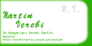 martin verebi business card